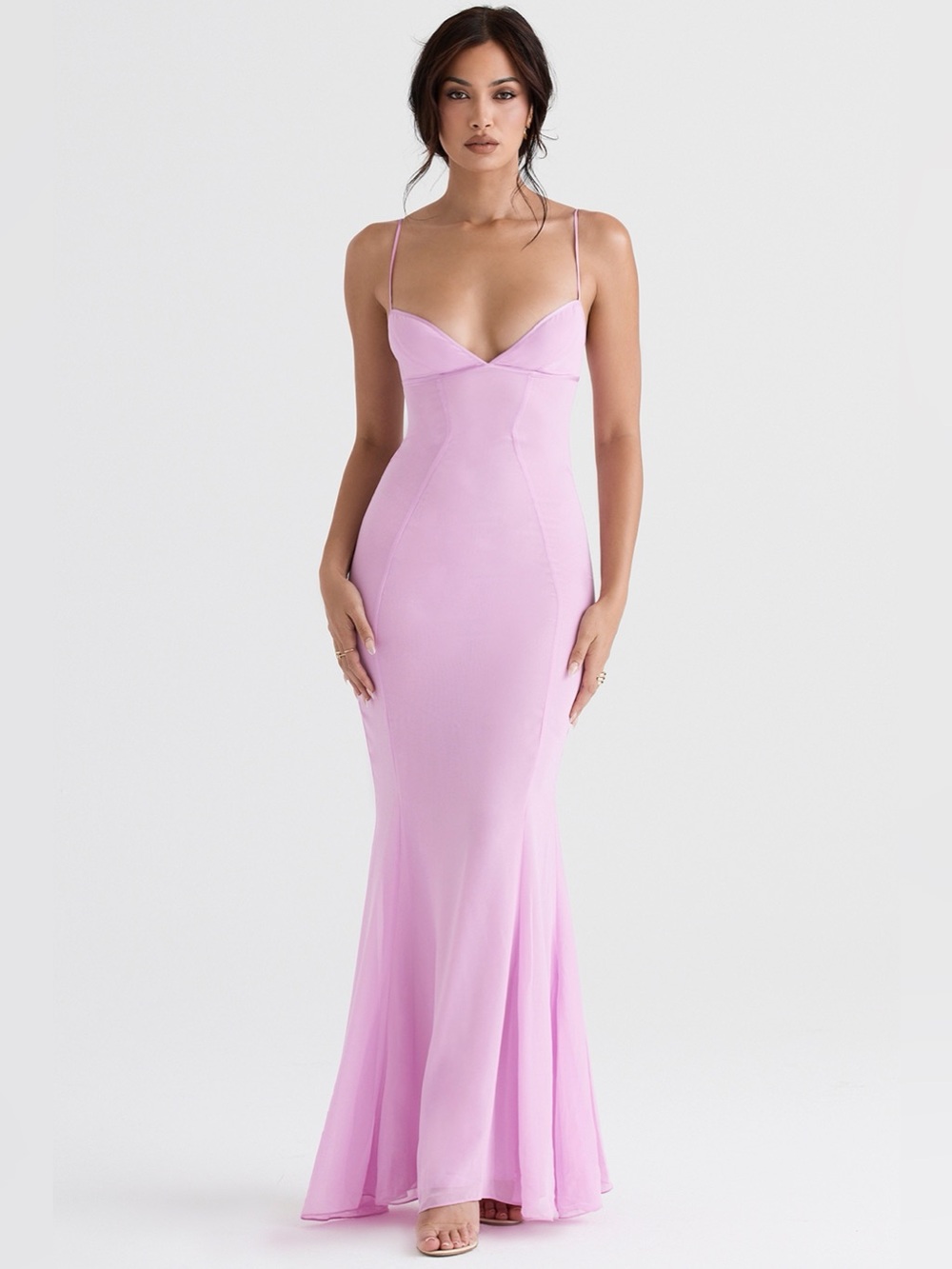 House of CB - LOREN Pink Maxi Dress (S) NEW